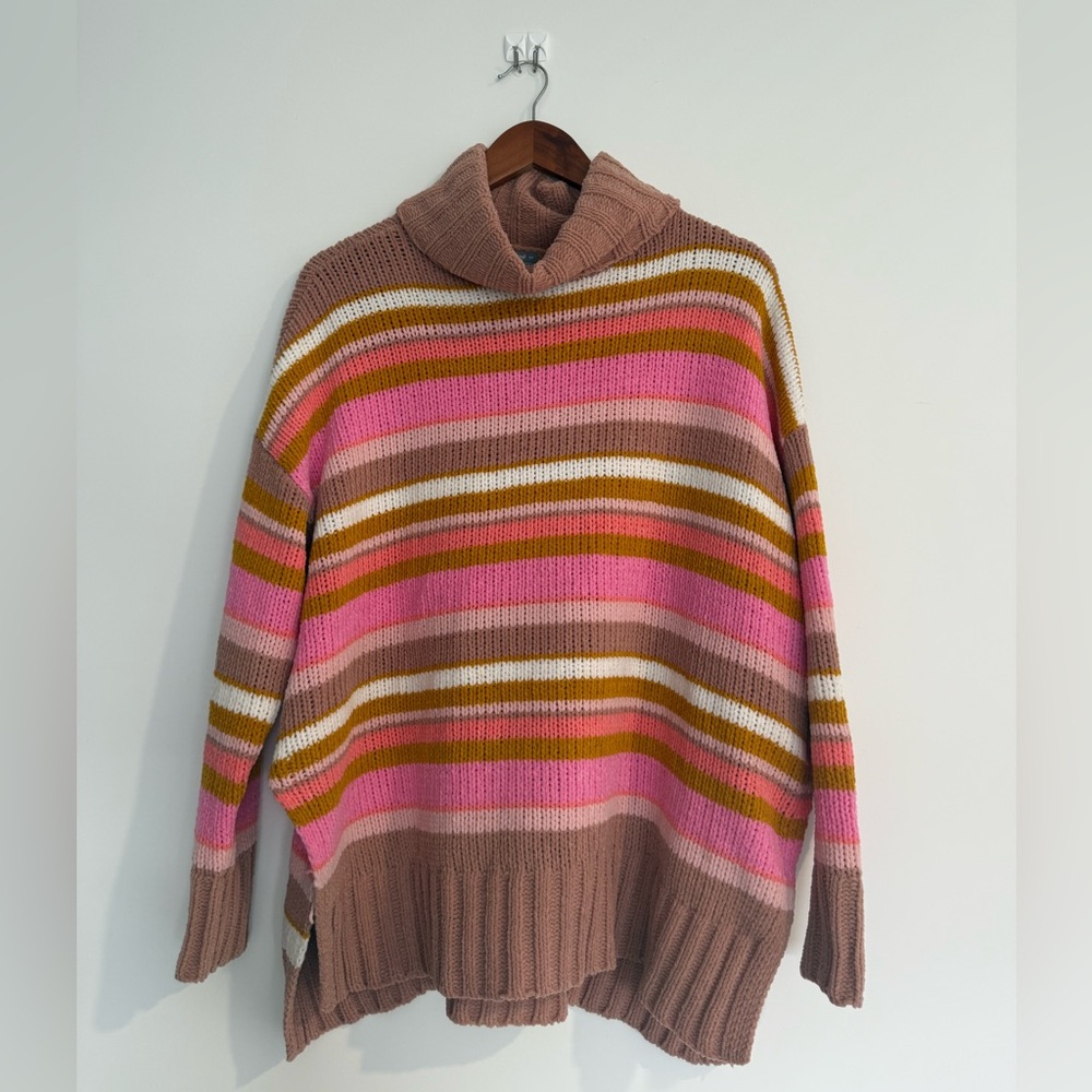 Aerie Striped Turtleneck Sweater